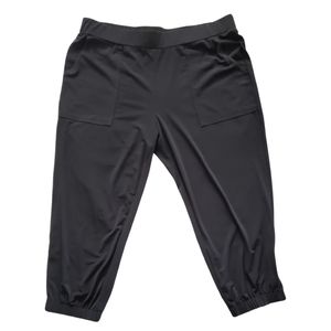 Lisa Rinna Petite Black Jogger Pants